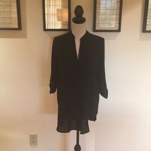 Black tunic length shirt
